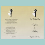 Lemon Ombre Silhouette Formal Wedding Program flyers