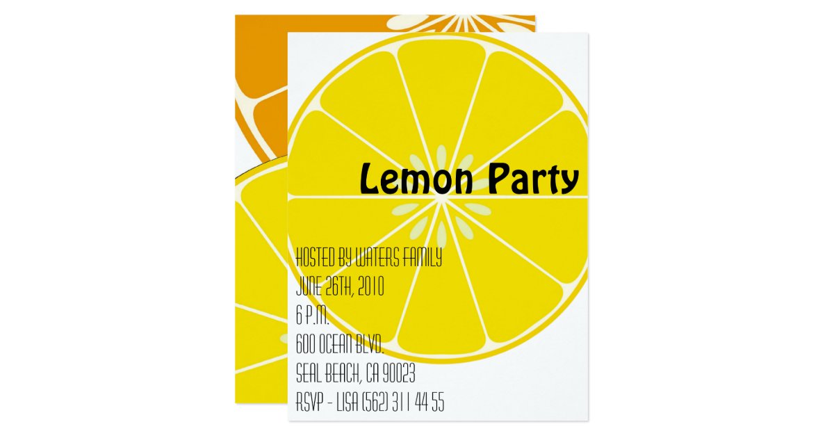 Lemon Party Invitation | Zazzle