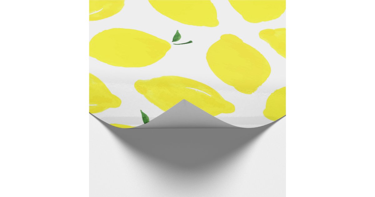 Lemon Pattern Wrapping Paper Zazzle