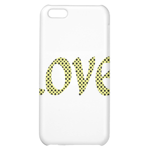 Lemon Polkadot Love Cover For iPhone 5C
