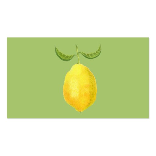 Lemon Profile Card Business Card (back side)