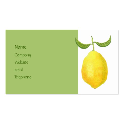 Lemon Profile Card Business Card (front side)