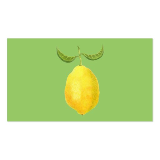 Lemon Profile Card Business Cards (back side)