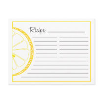 Lemon Recipe Card Post Card