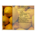 Lemon Recipe Postcard
