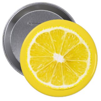 lemon slice 2 inch round button