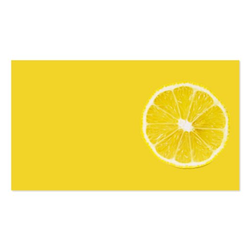 lemon slice business card template (front side)