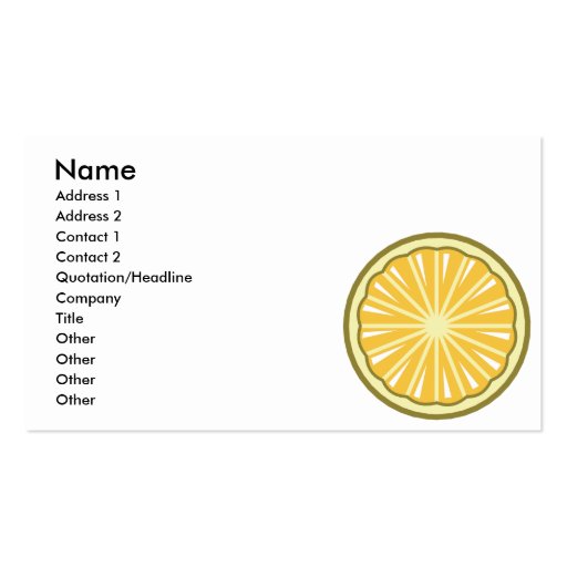 lemon slice business cards (front side)