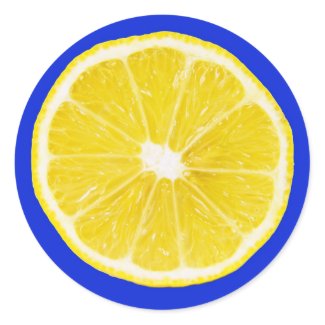lemon slice classic round sticker