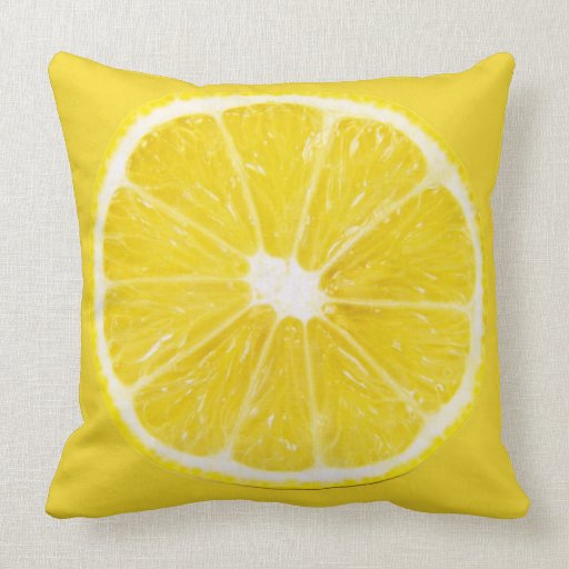 lemon slice throw pillows