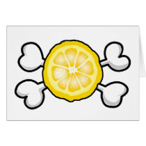 lemon slice Skull and Crossbones Cards