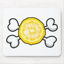 lemon slice Skull and Crossbones Mouse Pad