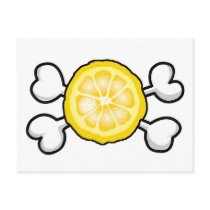 lemon slice Skull and Crossbones Post Cards