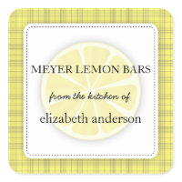 Lemon Slice Yellow Plaid From the Kitchen of Label