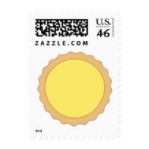 Lemon Tart Pastry. Sunny Yellow. Stamp