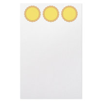 Lemon Tart Pastry. Sunny Yellow. Personalized Stationery