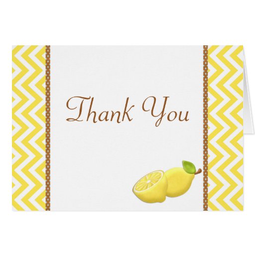 Lemon Thank You Card Zazzle