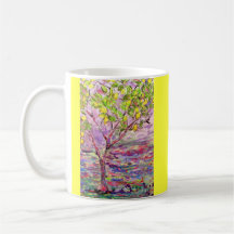 lemon tree yellow coffee mug