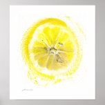 Lemon watercolor poster