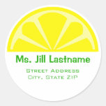 Lemon Wedge Address Label Sticker