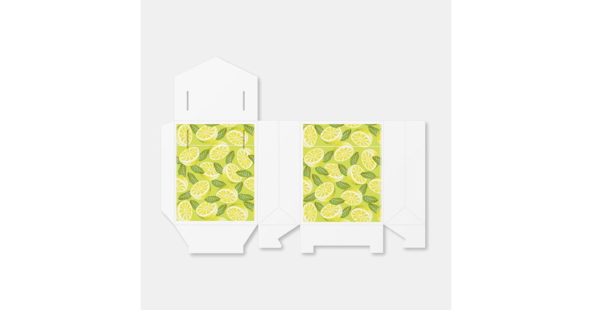 Lemon Yellow Party Favor Box Zazzle
