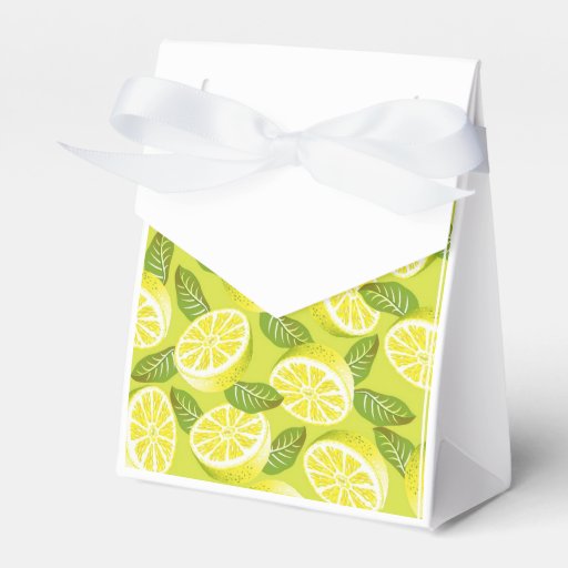 Lemon Yellow Party Favor Box Zazzle