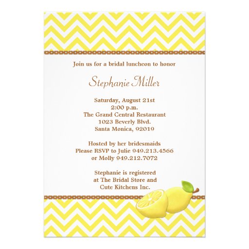 Lemonade Bridal Shower Invitation