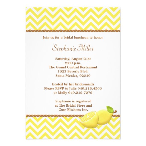 Lemonade Bridal Shower Invitation