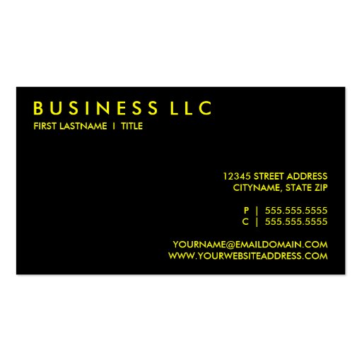 lemonade. business card templates (back side)