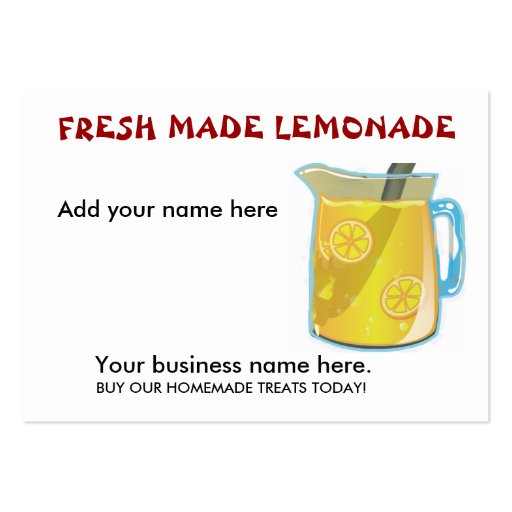LEMONADE Business Cards Zazzle