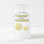 Lemonade - Frosted Glass Stein Mugs
