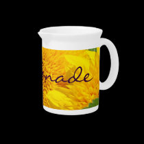 Lemonade Pitcher Yellow summer Sunflowers Kitchen pitchers