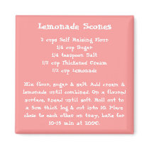 Lemonade Scones Recipe Magnet color by kidsfunrecipemagnets Lemonade Scones Recipe Magnet color