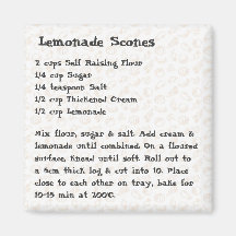 Lemonade Scones Recipe Magnet pink