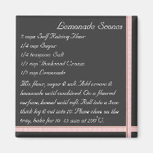 Lemonade Scones Recipe Magnet ribbon