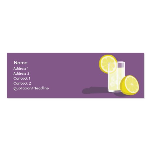 Lemonade - Skinny Business Card Template