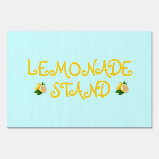 Lemonade Stand Sign 