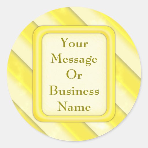 Lemonade Stripes Round Sticker