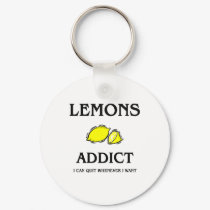 Lemons Addict keychains by foodshirts Lemons Addict keychains