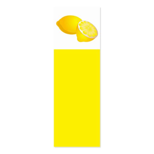 Lemons Bookmark Business Card Template (front side)