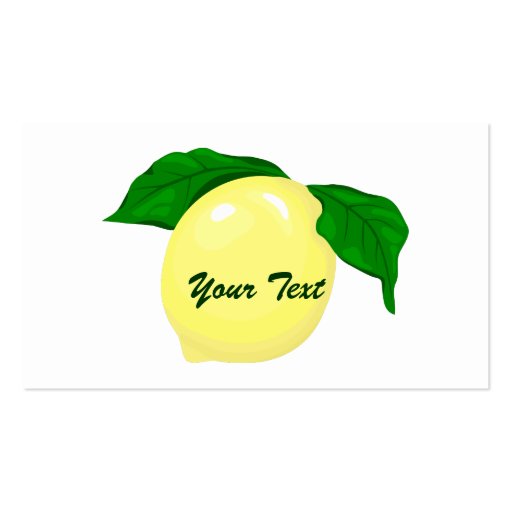 Lemons Business Card (back side)