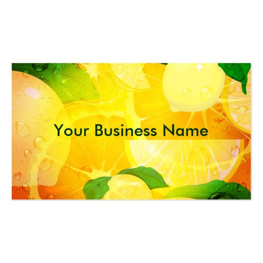 Lemons  Business card Indestructible Paper (front side)