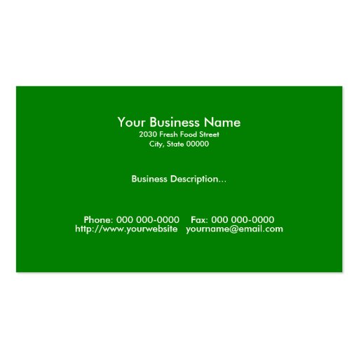 Lemons  Business card Indestructible Paper (back side)