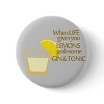 lemons gin and tonic buttons
