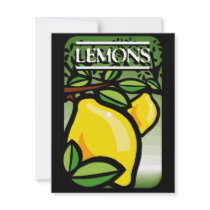 Lemons Custom Invitations