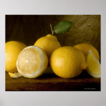 lemons on wood posters