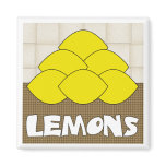 Lemons Series 1 Square Magnet