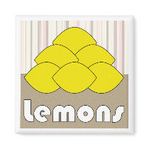 Lemons Series 3 Square Magnet by estjohn Lemons Series 3 Square Magnet