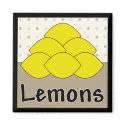 Lemons Series 4 Square Magnet