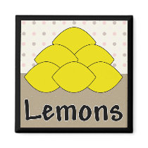 Lemons Series 4 Square Magnet by estjohn Lemons Series 4 Square Magnet